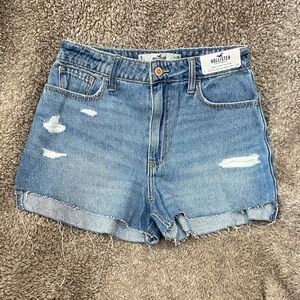 Hollister Light Blue Distressed Denim Cutoff Shorts